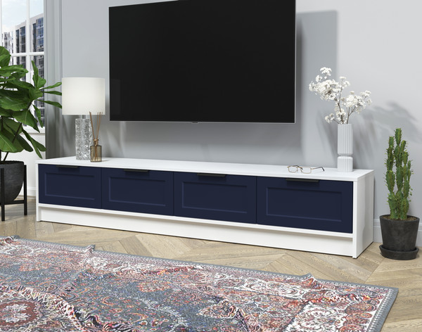 Изображение товара Тумба Интерлиния ТВ Концепт Тренд КТ-ТВ4-35 (белый платинум/индиго)