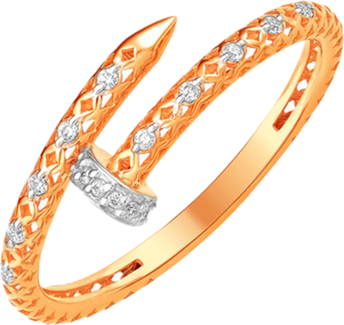 Изображение товара Кольцо из красного золота 7 КАРАТ П1217-433К14 (р.15.5)