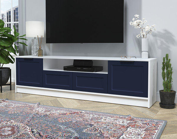 Изображение товара Тумба Интерлиния ТВ Концепт Тренд КТ-ТВ4-50 (белый платинум/индиго)