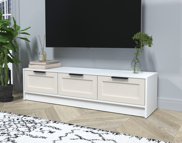 Изображение товара Тумба Интерлиния ТВ Концепт Тренд КТ-ТВ3-35 (белый платинум/кашемир)