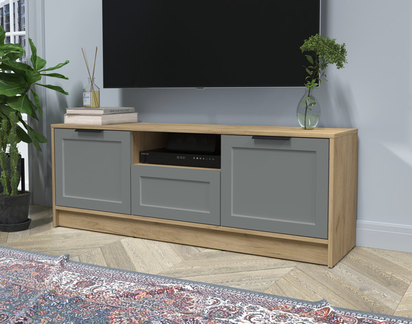 Изображение товара Тумба Интерлиния ТВ Концепт Тренд КТ-ТВ3-50 (дуб золотой/серый)