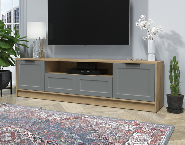 Изображение товара Тумба Интерлиния ТВ Концепт Тренд КТ-ТВ4-50 (дуб золотой/серый)