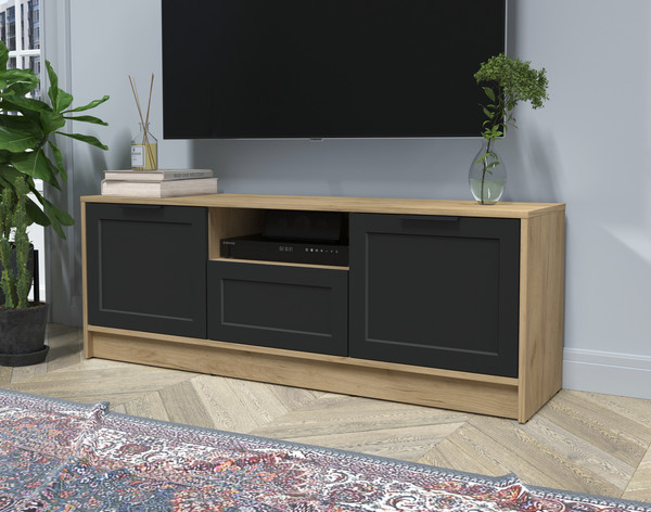 Изображение товара Тумба Интерлиния ТВ Концепт Тренд КТ-ТВ3-50 (дуб золотой/черный)