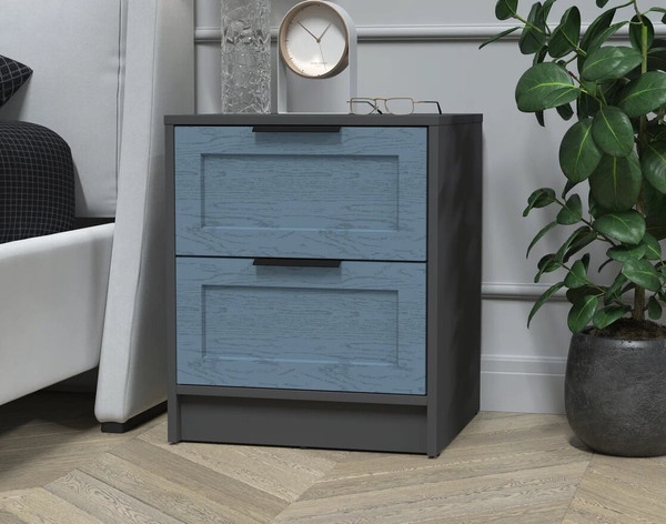 Изображение товара Прикроватная тумба Интерлиния Концепт Тренд КТ-ТК1-57 (антрацит/дуб лазурный)