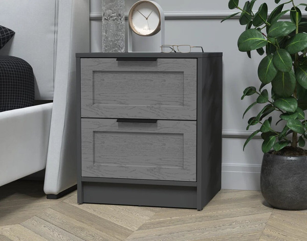 Изображение товара Прикроватная тумба Интерлиния Концепт Тренд КТ-ТК1-57 (антрацит/дуб серый)
