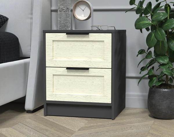 Изображение товара Прикроватная тумба Интерлиния Концепт Тренд КТ-ТК1-57 (антрацит/дуб снежный)