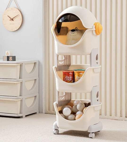 Изображение товара Стеллаж игровой UNIX Kids Cosmo 3 уровня / ptsspace3gry (серый)