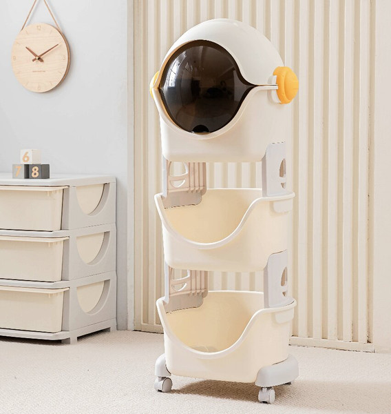Изображение товара Стеллаж игровой UNIX Kids Cosmo 3 уровня / ptsspace3gry (серый)