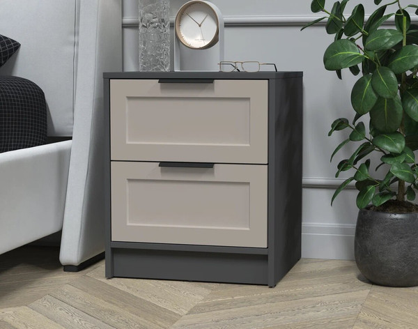 Изображение товара Прикроватная тумба Интерлиния Концепт Тренд КТ-ТК1-57 (антрацит/луна)