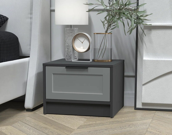 Изображение товара Прикроватная тумба Интерлиния Концепт Тренд КТ-ТК1-35 (антрацит/серый)