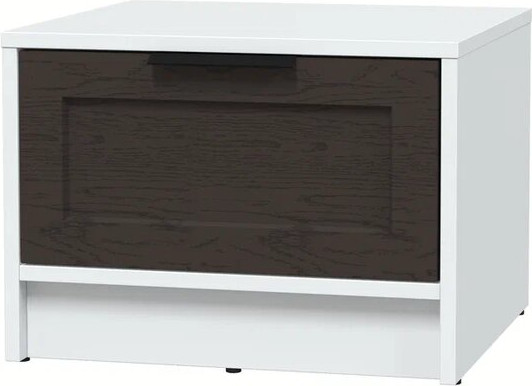 Изображение товара Прикроватная тумба Интерлиния Концепт Тренд КТ-ТК1-35 (белый платинум/дуб английский)