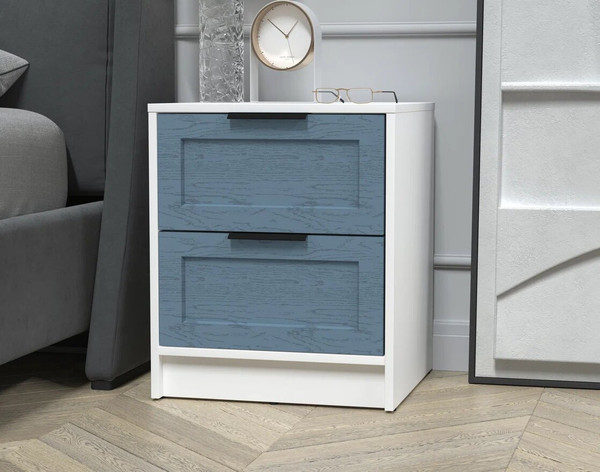 Изображение товара Прикроватная тумба Интерлиния Концепт Тренд КТ-ТК1-57 (белый платинум/дуб лазурный)