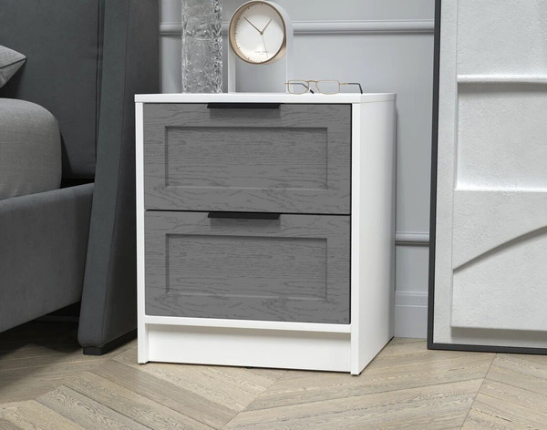 Изображение товара Прикроватная тумба Интерлиния Концепт Тренд КТ-ТК1-57 (белый платинум/дуб серый)