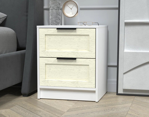 Изображение товара Прикроватная тумба Интерлиния Концепт Тренд КТ-ТК1-57 (белый платинум/дуб снежный)