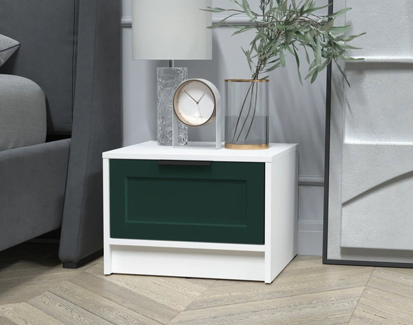 Изображение товара Прикроватная тумба Интерлиния Концепт Тренд КТ-ТК1-35 (белый платинум/изумруд)