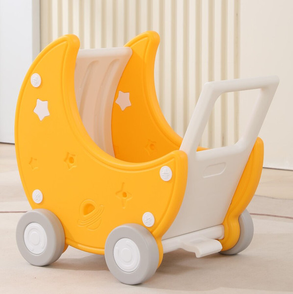 Изображение товара Стеллаж игровой UNIX Kids Moon 13 3 полки + 10 ящиков / pptsmoon13yel