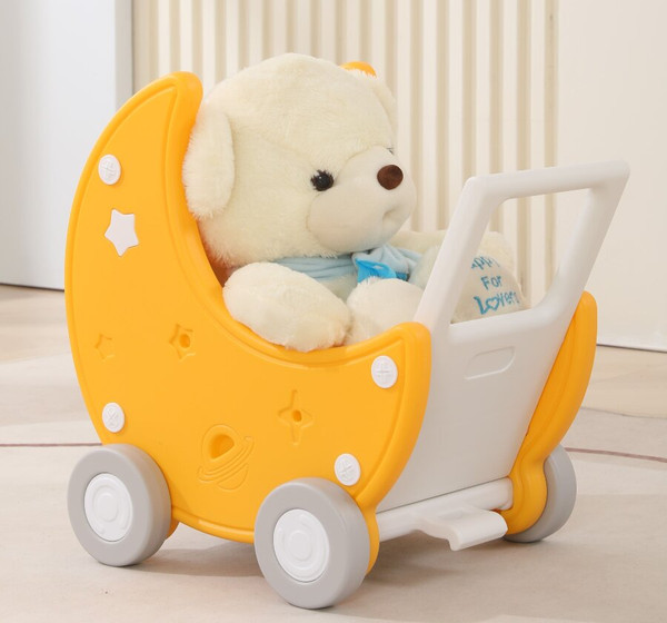 Изображение товара Стеллаж игровой UNIX Kids Moon 13 3 полки + 10 ящиков / pptsmoon13yel