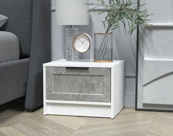 Изображение товара Прикроватная тумба Интерлиния Концепт Тренд КТ-ТК1-35 (белый платинум/керамика)