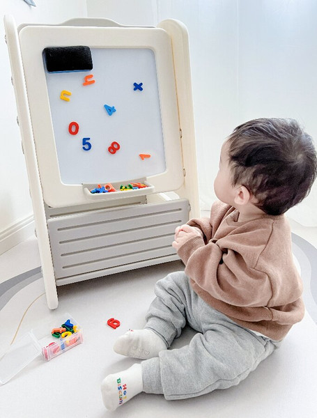 Изображение товара Стол детский UNIX Kids Трансформер 3в1 со стульчиком / ppt3in1gry (серый)