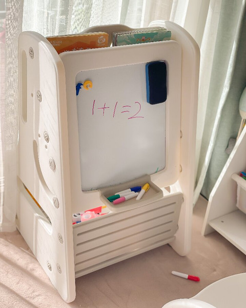 Изображение товара Стол детский UNIX Kids Трансформер 3в1 со стульчиком / ppt3in1gry (серый)