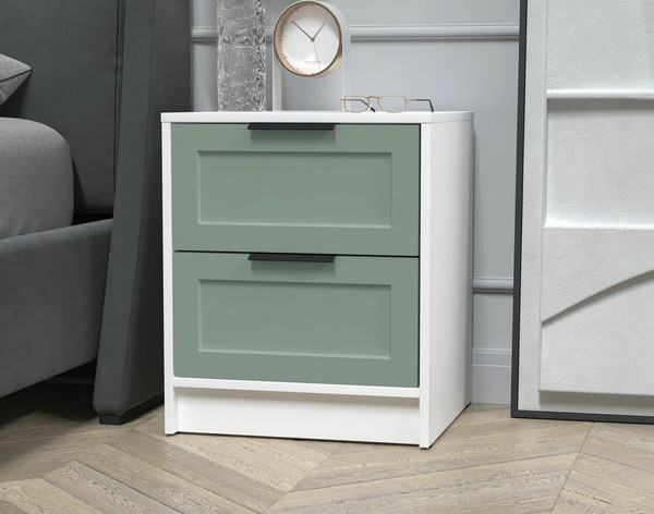 Изображение товара Прикроватная тумба Интерлиния Концепт Тренд КТ-ТК1-57 (белый платинум/мята)