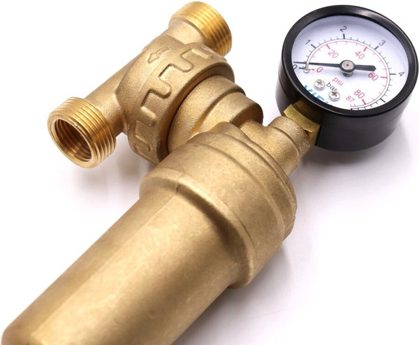 Изображение товара Магистральный фильтр Vieir Свободного вращения с манометром для горячей воды 1/2 / JH147