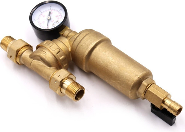 Изображение товара Магистральный фильтр Vieir Свободного вращения с манометром для горячей воды 1/2 / JH147