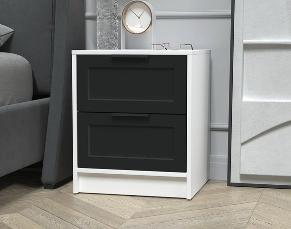 Изображение товара Прикроватная тумба Интерлиния Концепт Тренд КТ-ТК1-57 (белый платинум/черный)