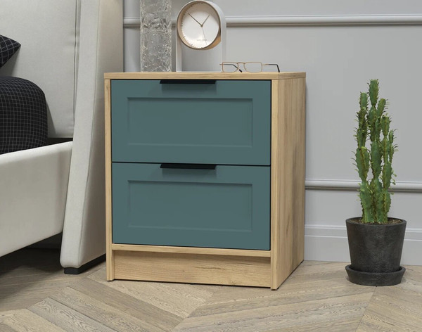 Изображение товара Прикроватная тумба Интерлиния Концепт Тренд КТ-ТК1-57 (дуб золотой/верде)