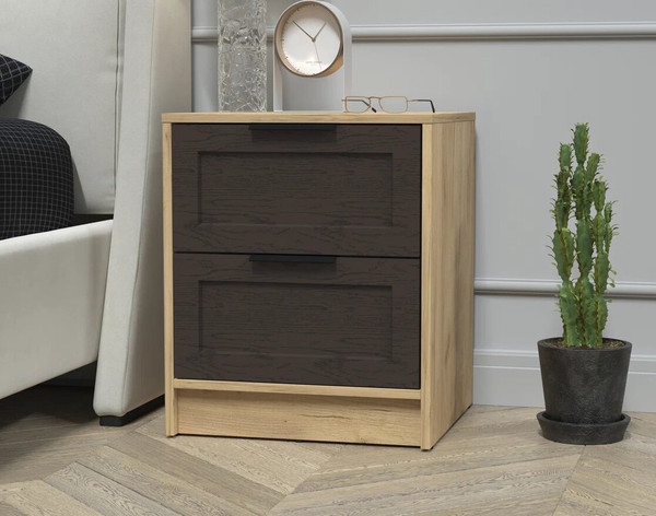 Изображение товара Прикроватная тумба Интерлиния Концепт Тренд КТ-ТК1-57 (дуб золотой/дуб английский)