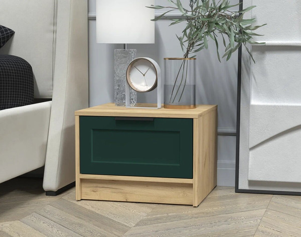 Изображение товара Прикроватная тумба Интерлиния Концепт Тренд КТ-ТК1-35 (дуб золотой/изумруд)