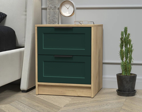 Изображение товара Прикроватная тумба Интерлиния Концепт Тренд КТ-ТК1-57 (дуб золотой/изумруд)