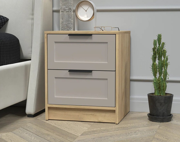 Изображение товара Прикроватная тумба Интерлиния Концепт Тренд КТ-ТК1-57 (дуб золотой/луна)