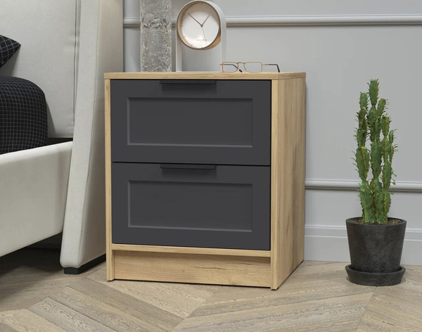 Изображение товара Прикроватная тумба Интерлиния Концепт Тренд КТ-ТК1-57 (дуб золотой/пепел)