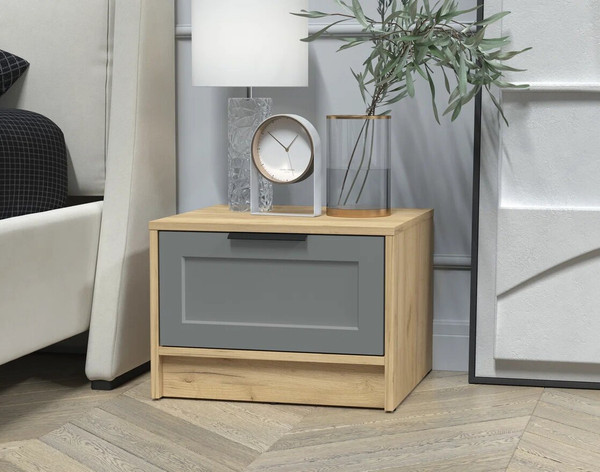 Изображение товара Прикроватная тумба Интерлиния Концепт Тренд КТ-ТК1-35 (дуб золотой/серый)