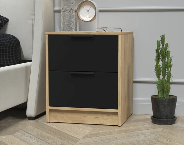 Изображение товара Прикроватная тумба Интерлиния Концепт Тренд КТ-ТК1-57 (дуб золотой/черный)