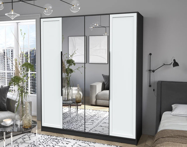 Изображение товара Шкаф Интерлиния Концепт Тренд КТ-Ш4(з) (антрацит/белый)