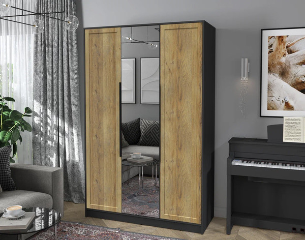 Изображение товара Шкаф Интерлиния Концепт Тренд КТ-Ш3(з) (антрацит/дуб вотан)