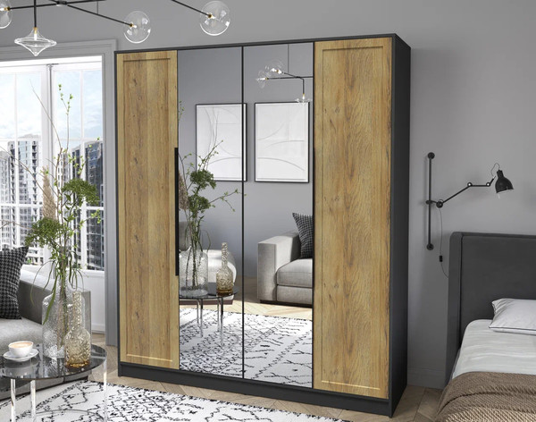 Изображение товара Шкаф Интерлиния Концепт Тренд КТ-Ш4(з) (антрацит/дуб вотан)