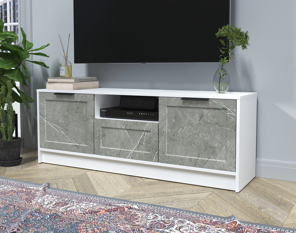 Изображение товара Тумба Интерлиния ТВ Концепт Тренд КТ-ТВ3-50 (белый платинум/керамика)