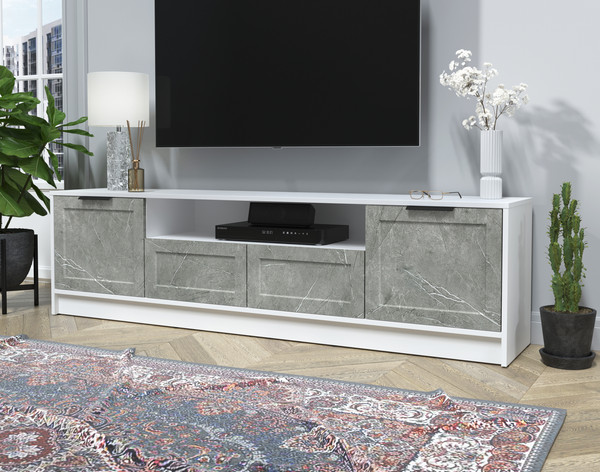 Изображение товара Тумба Интерлиния ТВ Концепт Тренд КТ-ТВ4-50 (белый платинум/керамика)