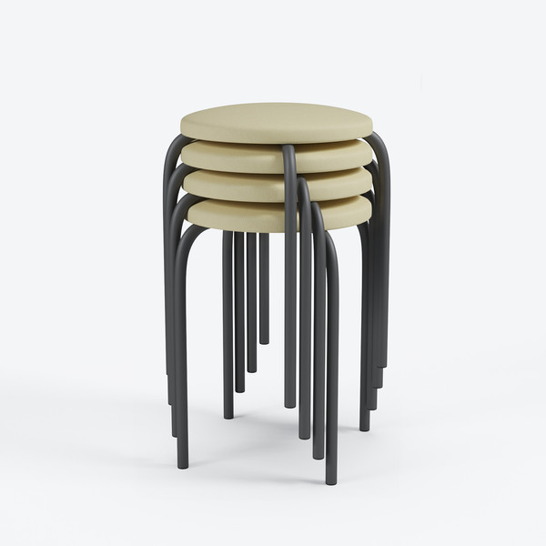 Изображение товара Табурет Mio Tesoro Чико (бежевый/черный)