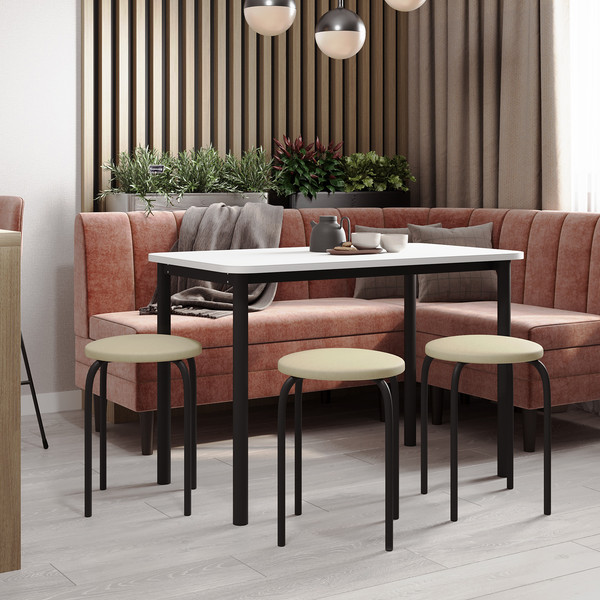 Изображение товара Табурет Mio Tesoro Чико (бежевый/черный)