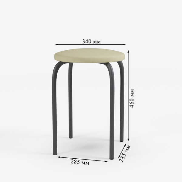 Изображение товара Табурет Mio Tesoro Чико (бежевый/черный)
