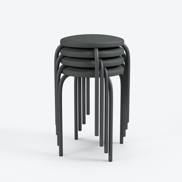 Изображение товара Табурет Mio Tesoro Чико (серый/черный)