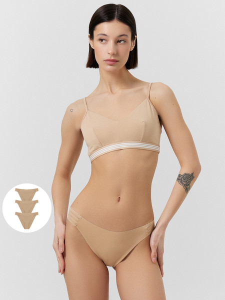 Изображение товара Комплект женских трусов Mark Formelle 412567-3 (р.94, обжаренный миндаль)