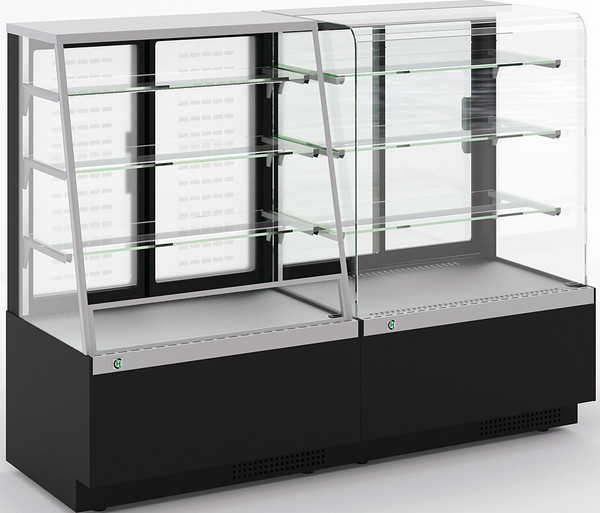 Изображение товара Витрина холодильная ХотКолд Canary 900 900х700х1280 (с гнутым стеклом)