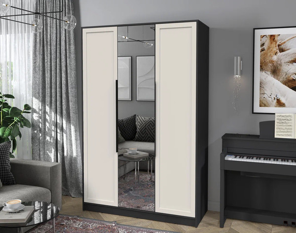 Изображение товара Шкаф Интерлиния Концепт Тренд КТ-Ш3(з) (антрацит/кашемир)