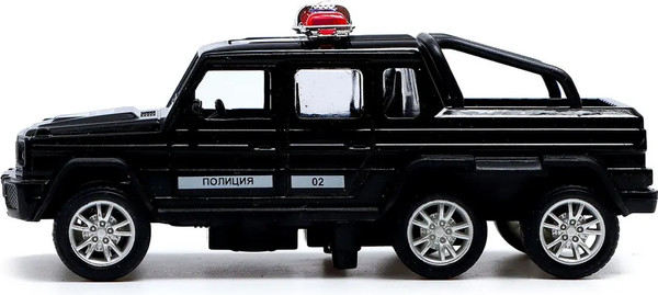 Изображение товара Масштабная модель автомобиля Автоград Джип 6X6 спецслужбы (черный)