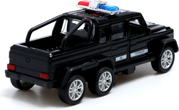 Изображение товара Масштабная модель автомобиля Автоград Джип 6X6 спецслужбы (черный)